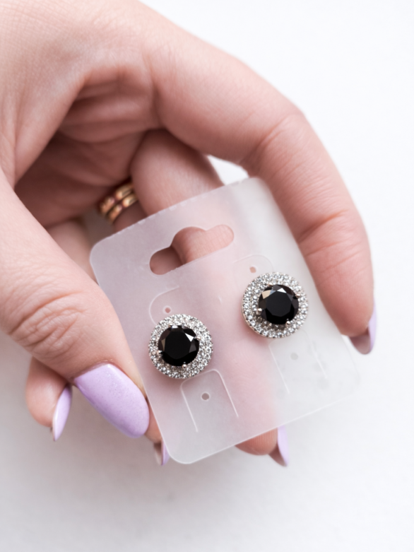 Kolczyki Black Crystal