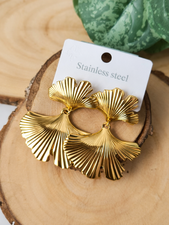 Kolczyki liście miłorzębu długie