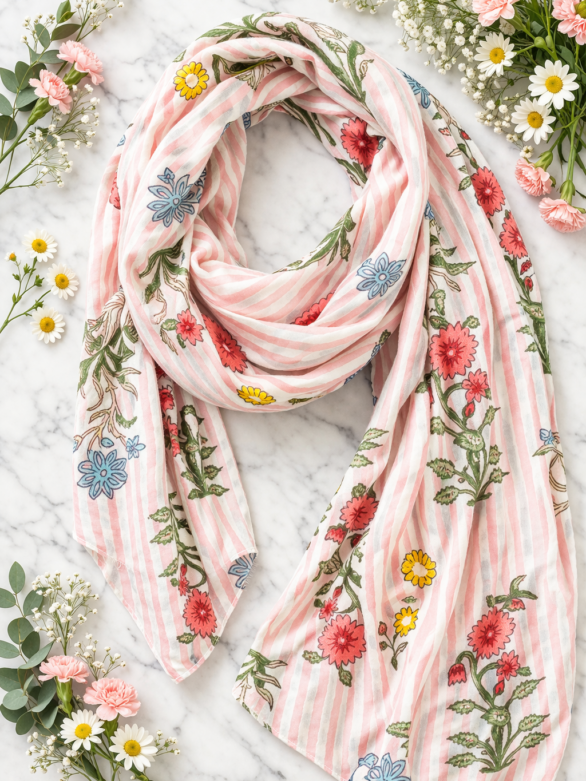 Bawełniany duży szal Noemi