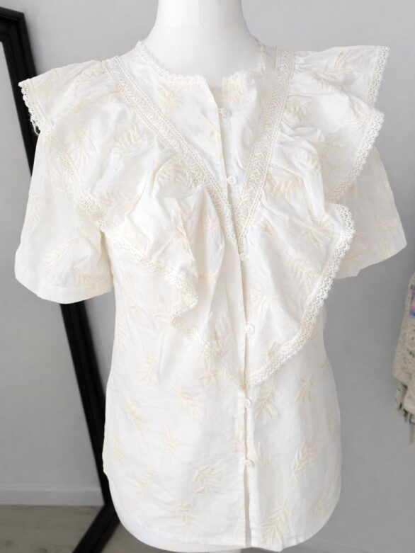 Koszula bawełniana z krótkim rękawem Dentelle