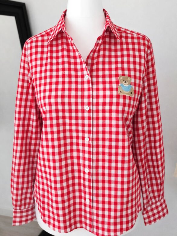 Koszula bawełniana Rouge Carreau z misiem