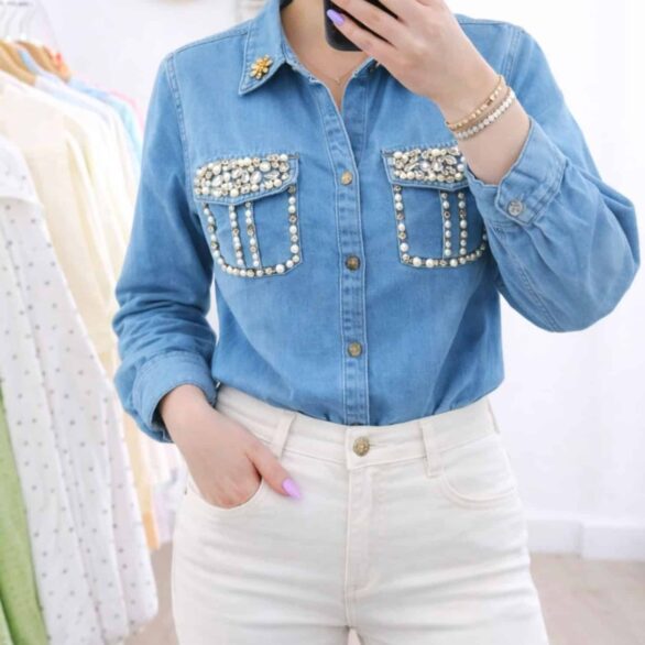 Koszula Denim Glam Pearl