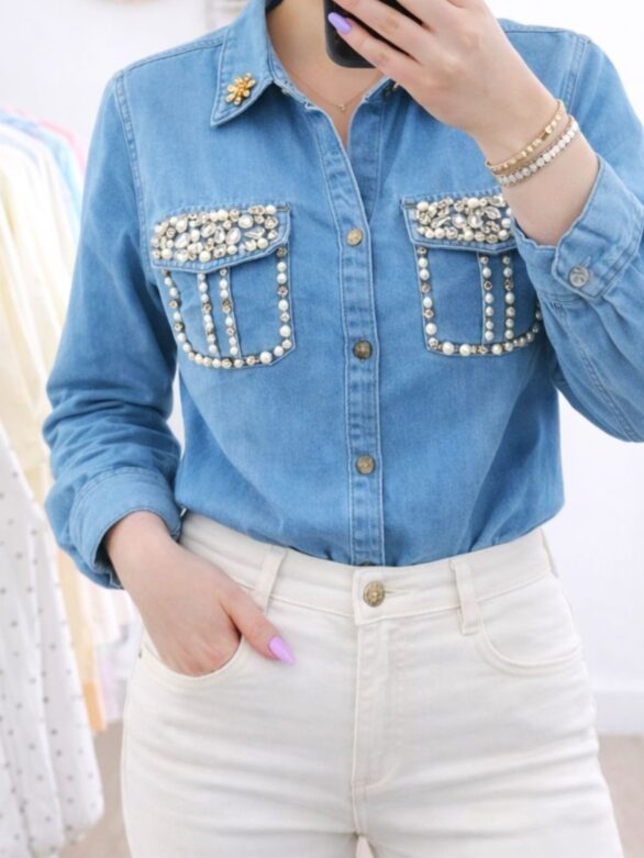 Koszula Denim Glam Pearl