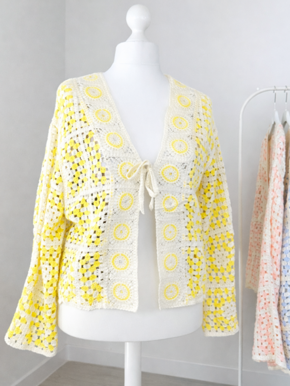 Ażurowy sweterek plecionka Lucia