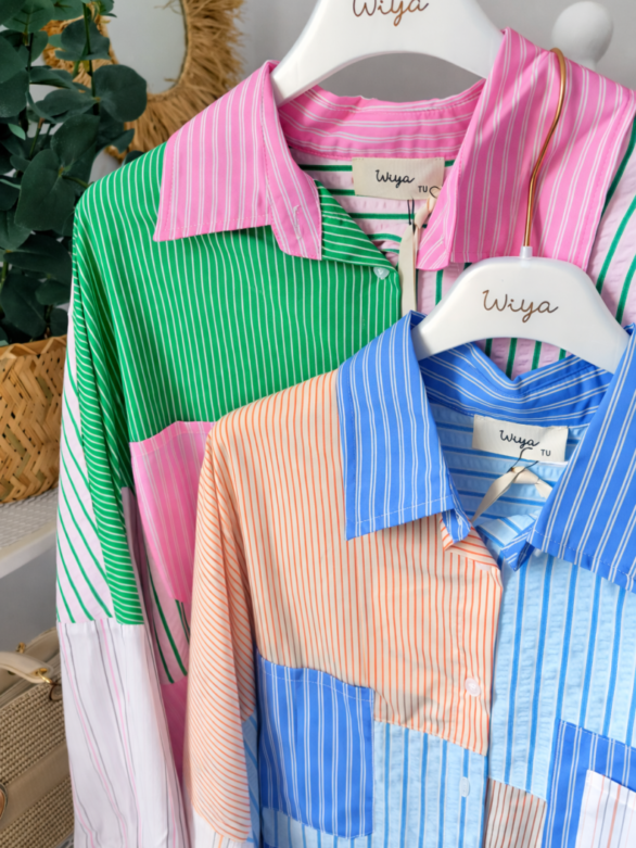 ✨ Koszula bawełniana patchwork WIYA – linia premium ✨ Nowa wiosenna kolekcja