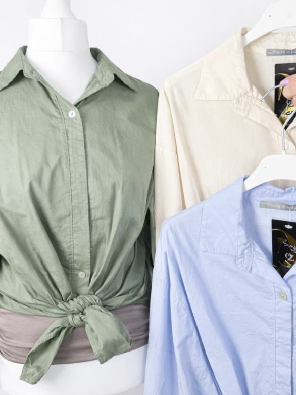 Giulia - luźna koszula z wiązaniem