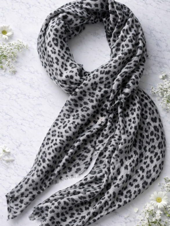 Szal Paris Sauvage print leopard - panterka